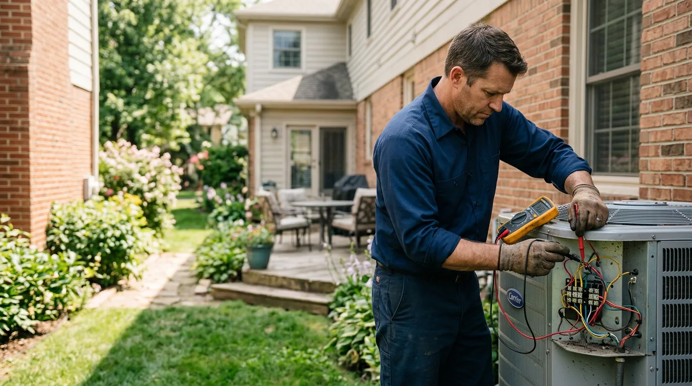 HVAC technician working near Skaneateles, NY